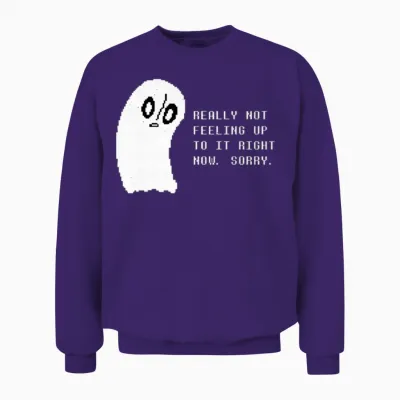 Retro Napstablook Unisex Sweatshirt - Purple