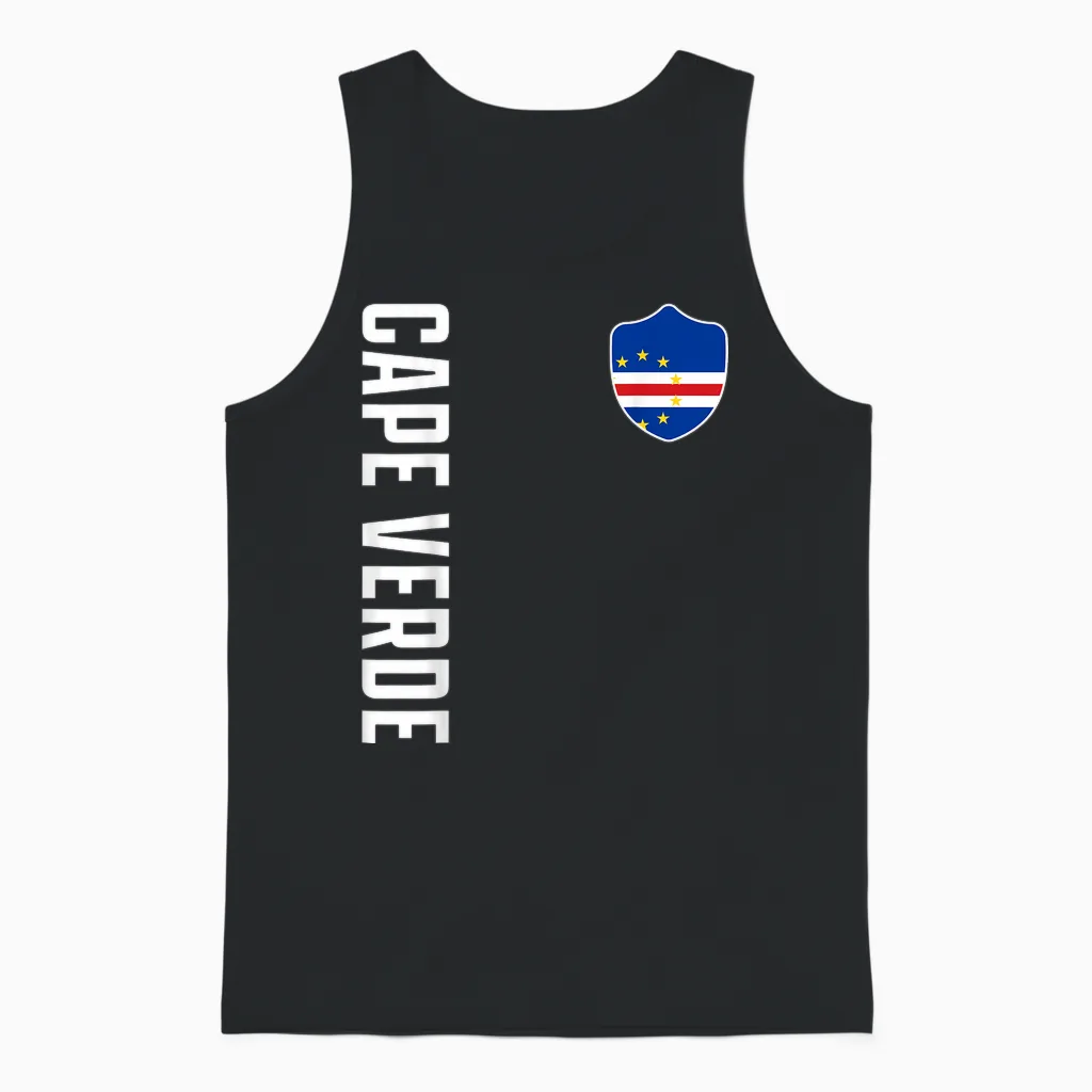 Kap Verde Flagge Heimat Fan Cabo Verde Morabeza Patriotisch Unisex Tank Top in Black