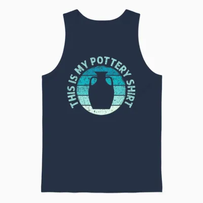 Pottery Funny Unisex Tank Top - Navy