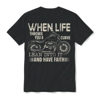 Christian Motorcycle Biker Faith Unisex T-Shirt - Black