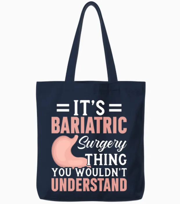 Funny Gastric Tote Bags in Navy