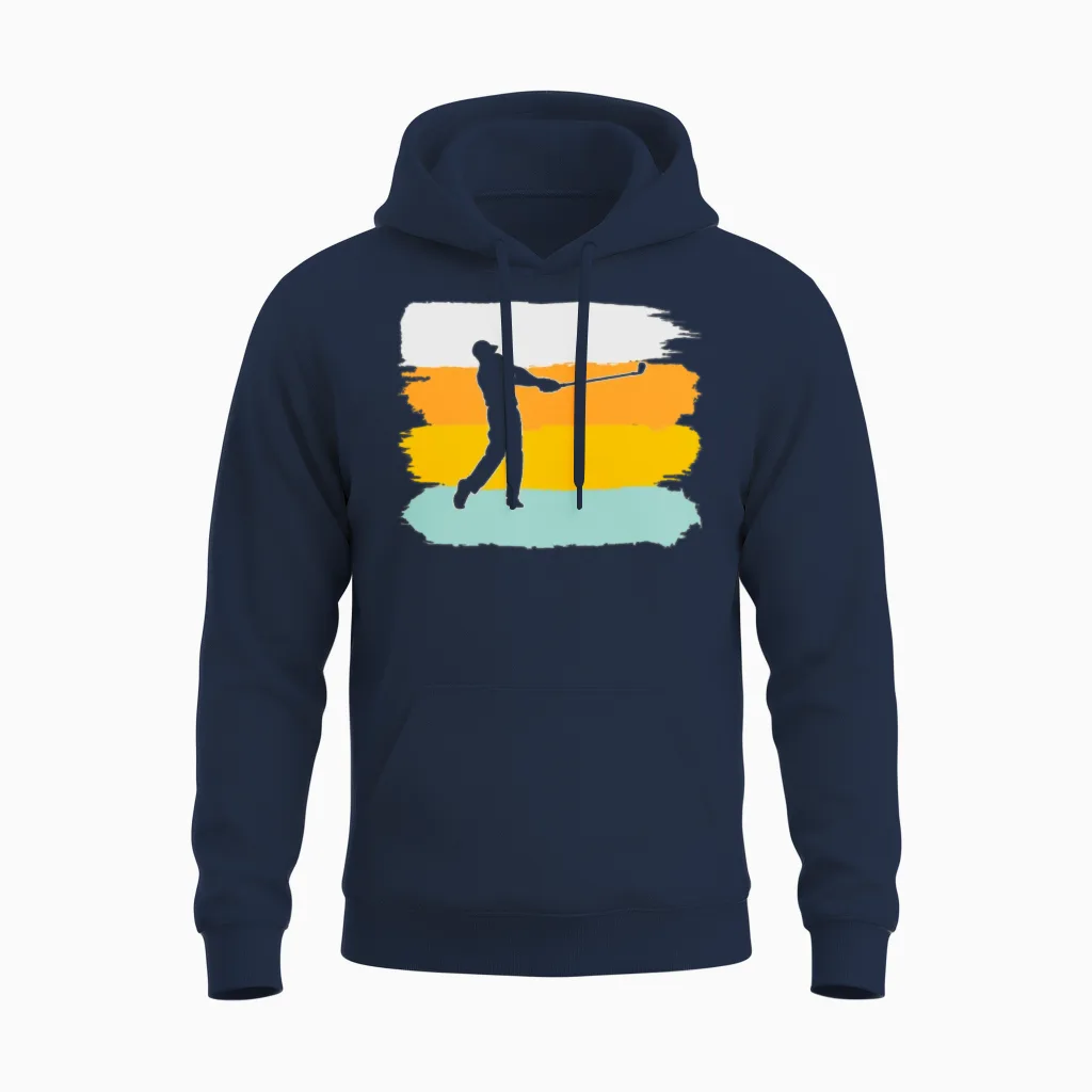 Golf Retro Unisex Hoodie in Navy