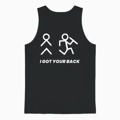 Funny Design Unisex Tank Top - Black
