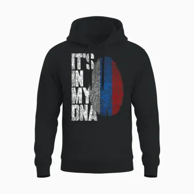 It's in My Dna Russian Hispanic Russia Unisex Hoodie - Black