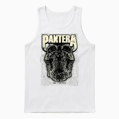 Pantera Revolution Skull Unisex Tank Top - White