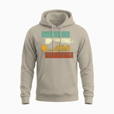 Dolphin Retro Unisex Hoodie - Sand