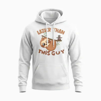 Sloth Funny Kids Funny Aduly Punny Unisex Hoodie - White