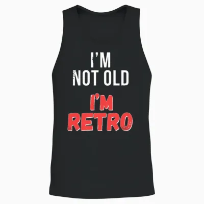 Funny Retro Birthday Unisex Tank Top - Black