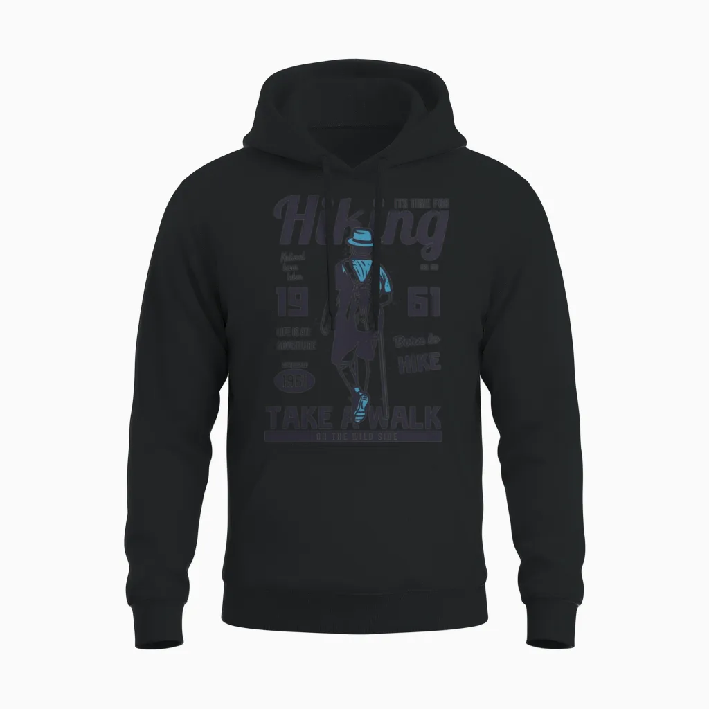 Hiking & Outdoors Gift Unisex Hoodie in Black