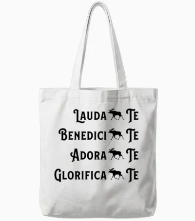 Lauda(moose)te Tote Bags - White