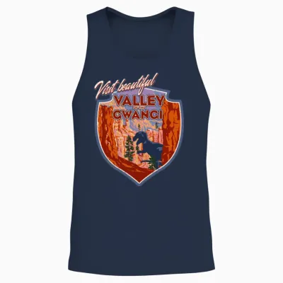 Visit Beautiful Valley of the Gwangi Unisex Tank Top - Navy