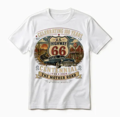 Vintage Highway 66 100 Year Centennial Anniversary Souvenir Unisex T-Shirt - White