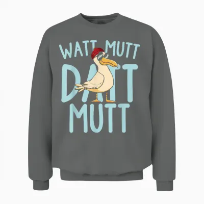 Lustige Möwe Mit Sonnebrille Norddeutsche Sprüche Unisex Sweatshirt - Graphite Heather