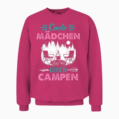 Coole Mädchen Gehen Campen Camper Zelten Camping Unisex Sweatshirt - Heliconia