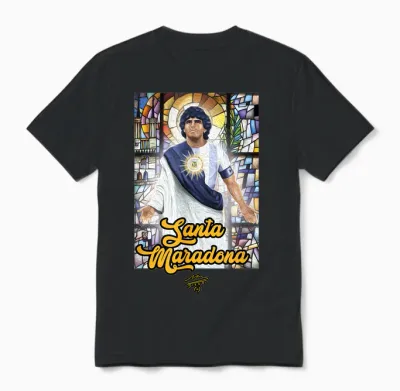 Santa Maradona Unisex T-Shirt - Black