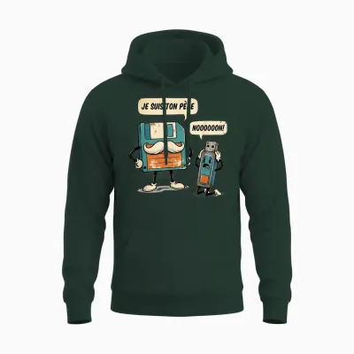 Homme Je Suis Ton Père Disquette Clé Usb Nostalgie Informaticien Unisex Hoodie - Forest