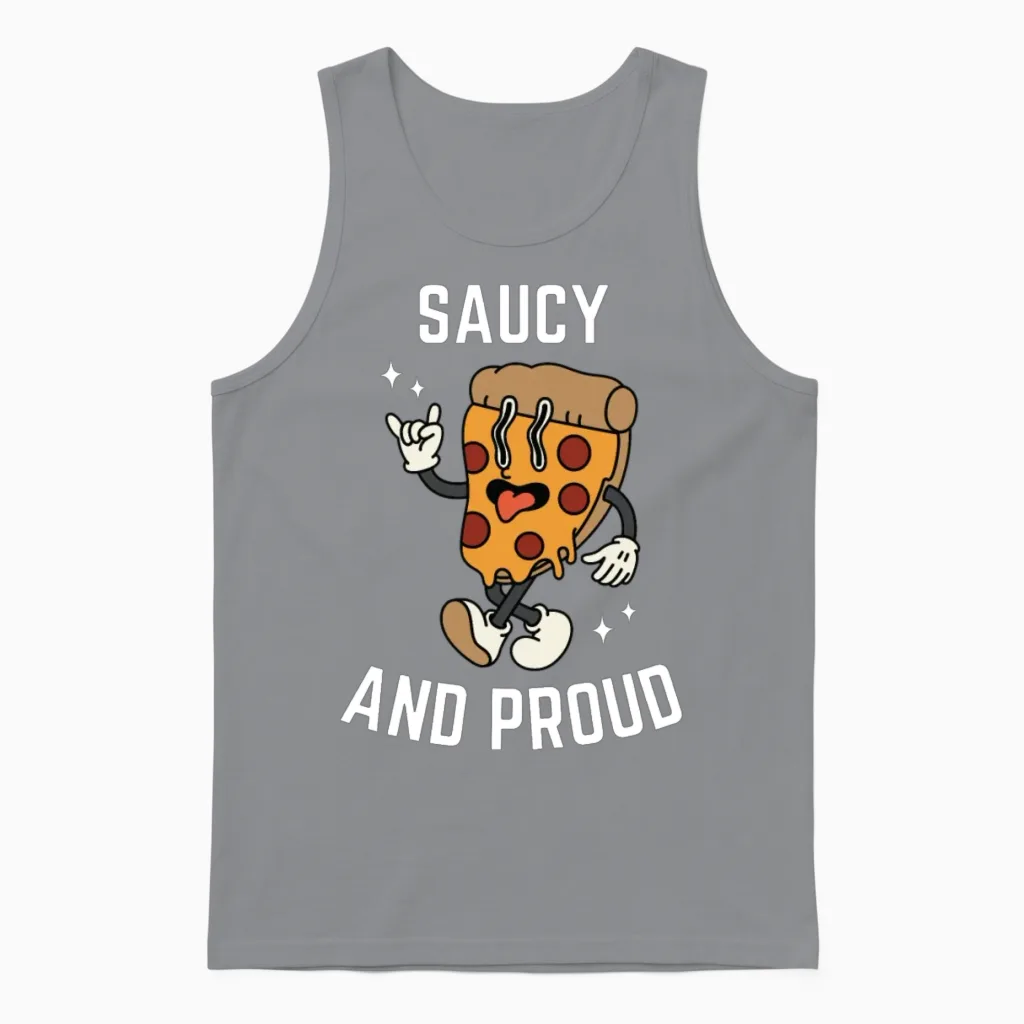 Saucy and Proud Unisex Tank Top in Sport Grey
