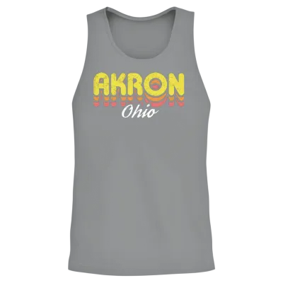 Retro Akron Ohio Unisex Tank Top - Sport Grey