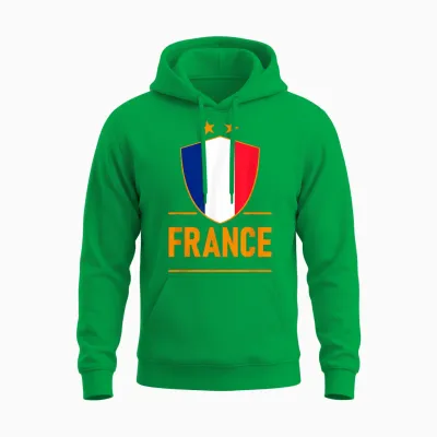 France Francais French Europe Sport Fan Femmes Hommes Unisex Hoodie - Irish Green