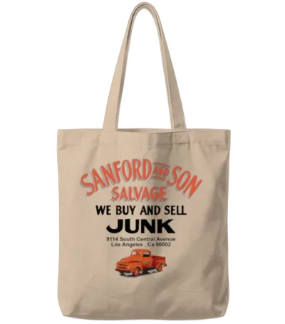 Sanford & Son Classic Tv Salvage Tote Bags - Natural