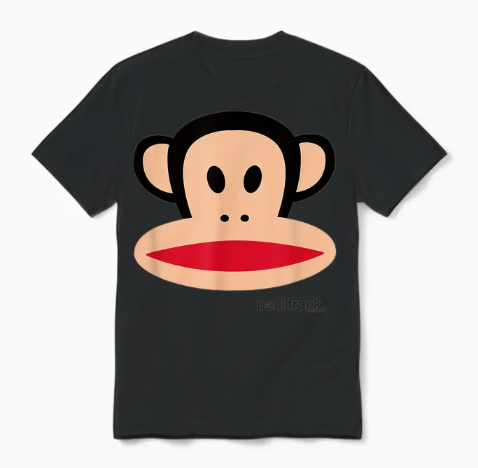 Paul Frank Julius the Monkey Big Face Unisex T-Shirt in Black