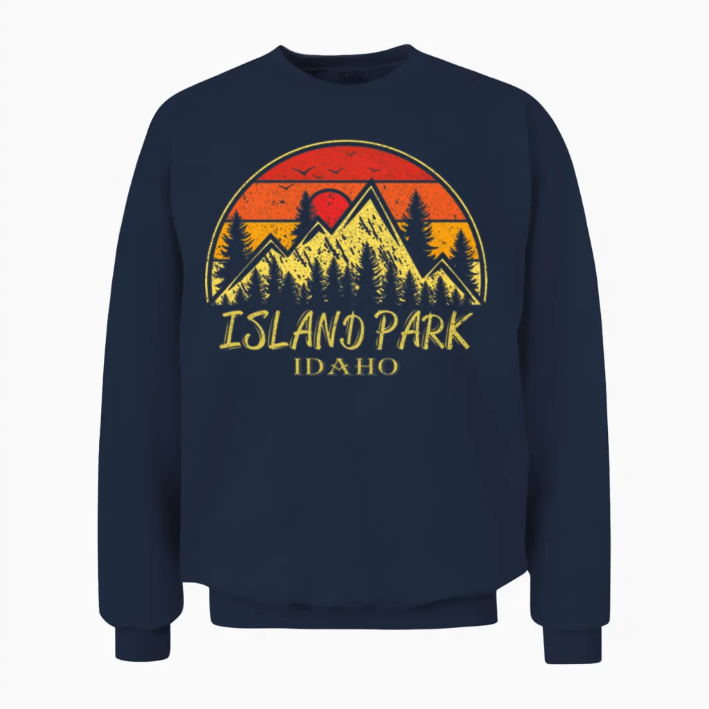 Island Park Idaho Id Mountains Hike Hiking Unisex Sweatshirt in Navy