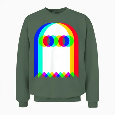Rgb Fantôme, Icône Pop, Video Gamer, Rvb Coloré, 80's, Rétro Unisex Sweatshirt - Military Green