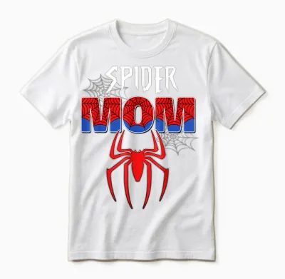 Women Spider Mom Mother's Day Matching Family Birthday Unisex T-Shirt - White