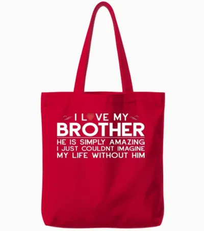 Best Brother T-Shirts! Funny Bro Shirts Tote Bags - Red