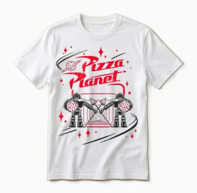 Disney Pixar Toy Story Pizza Planet Cool Guards Retro Logo T-Shirt, White, S Unisex T-Shirt - White