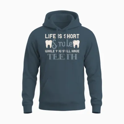 Funny Teeth Quote, Dentist Joke Unisex Hoodie - Dark Heather