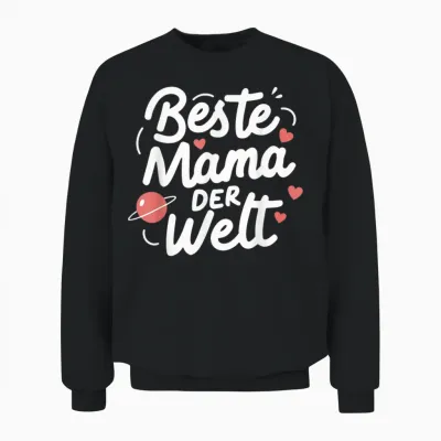 Beste Mama Der Welt Muttertag Geburtstag Mutter Sohn Tochter Unisex Sweatshirt - Black