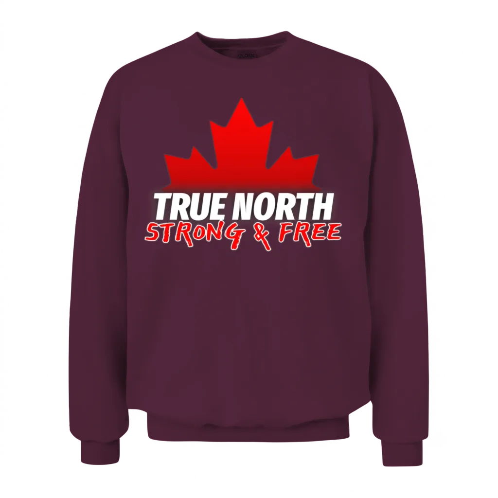 True North Strong & Free Unisex Sweatshirt - Maroon