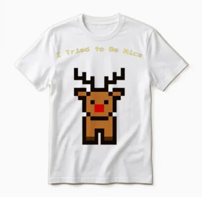 Pixel Rudolph Unisex T-Shirt - White