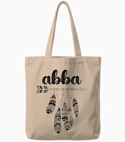 Abba Name Women's Men's Children's Abba Birthday Shirt Gift Abba Name T-Shirt, White Tote Bags - Natural