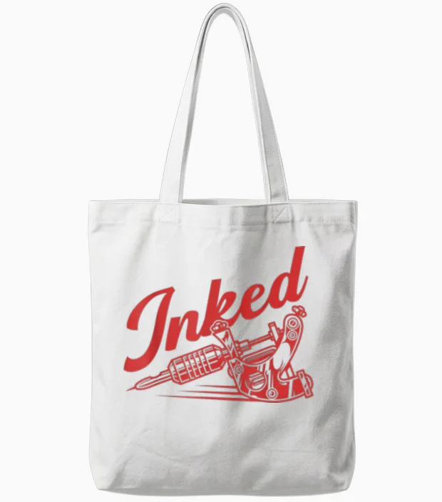 Inked Tattoos Spruch Geschenk Tattoowiererin Tattoowierer Ge Tote Bags in White