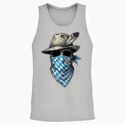 Trachtenshirt Herren Trachten Shirt Bayrisch Lausbua Bayern Unisex Tank Top - Ash