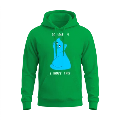 Funny Cool Cat Unisex Hoodie - Irish Green