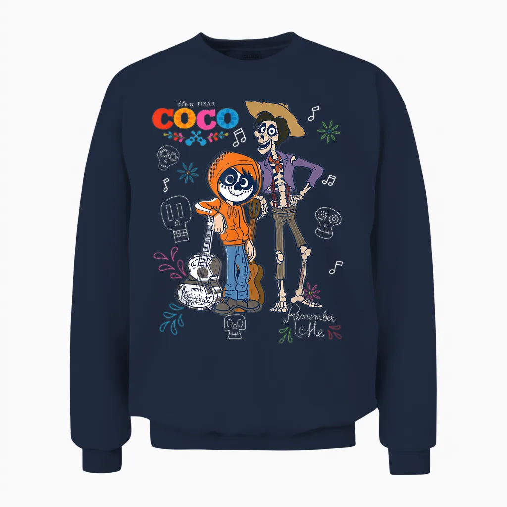 Coco Doodles Halloween Unisex Sweatshirt in Navy
