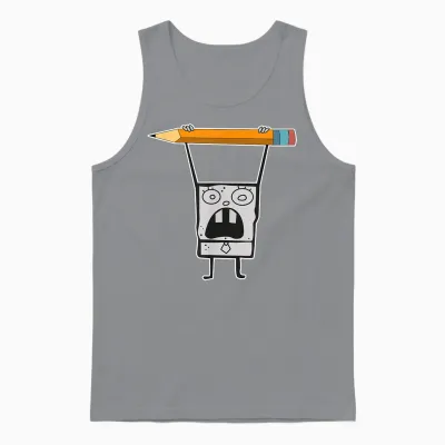 Mademark X Spongebob Squarepants - Doodlebob Is the Greatest! Unisex Tank Top - Sport Grey