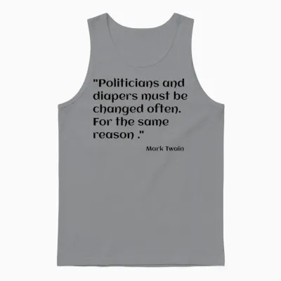 Mark Twain Funny Quote Unisex Tank Top - Sport Grey