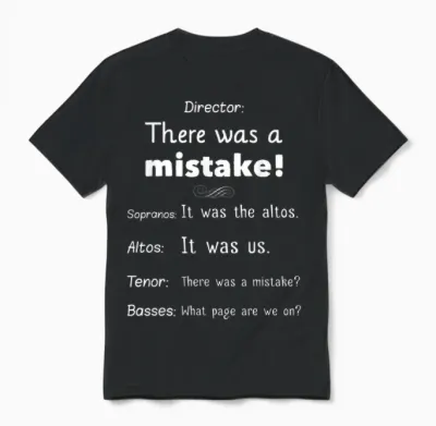 Funny Choir Director Soprano Alto Tenor Bass Unisex T-Shirt - Black