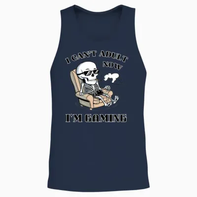 I Can T Adult Now,i'm Gaming Unisex Tank Top - Navy