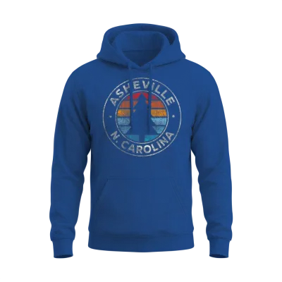 Asheville North Carolina Nc 70s Unisex Hoodie - Royal