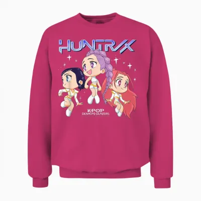 Kpop Demon Hunters Huntrix Chibi Officially Licensed Unisex Sweatshirt - Heliconia