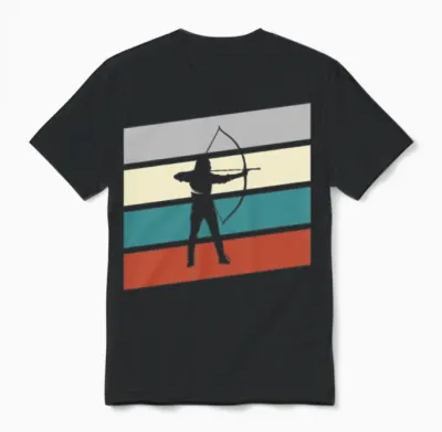 Archer Retro Unisex T-Shirt - Black