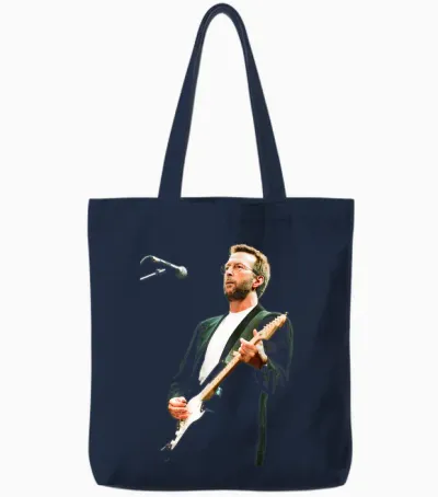 Guitarist Eric Clapton Blues Live Sheffield 1993 Tote Bags - Navy