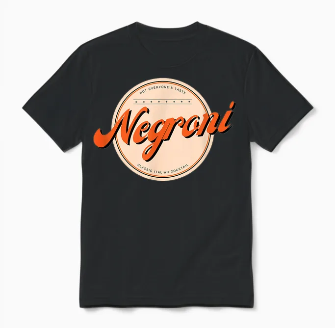 Negroni I Classic Italian Gin Cocktail Drink Leave Me Aloni Unisex T-Shirt in Black