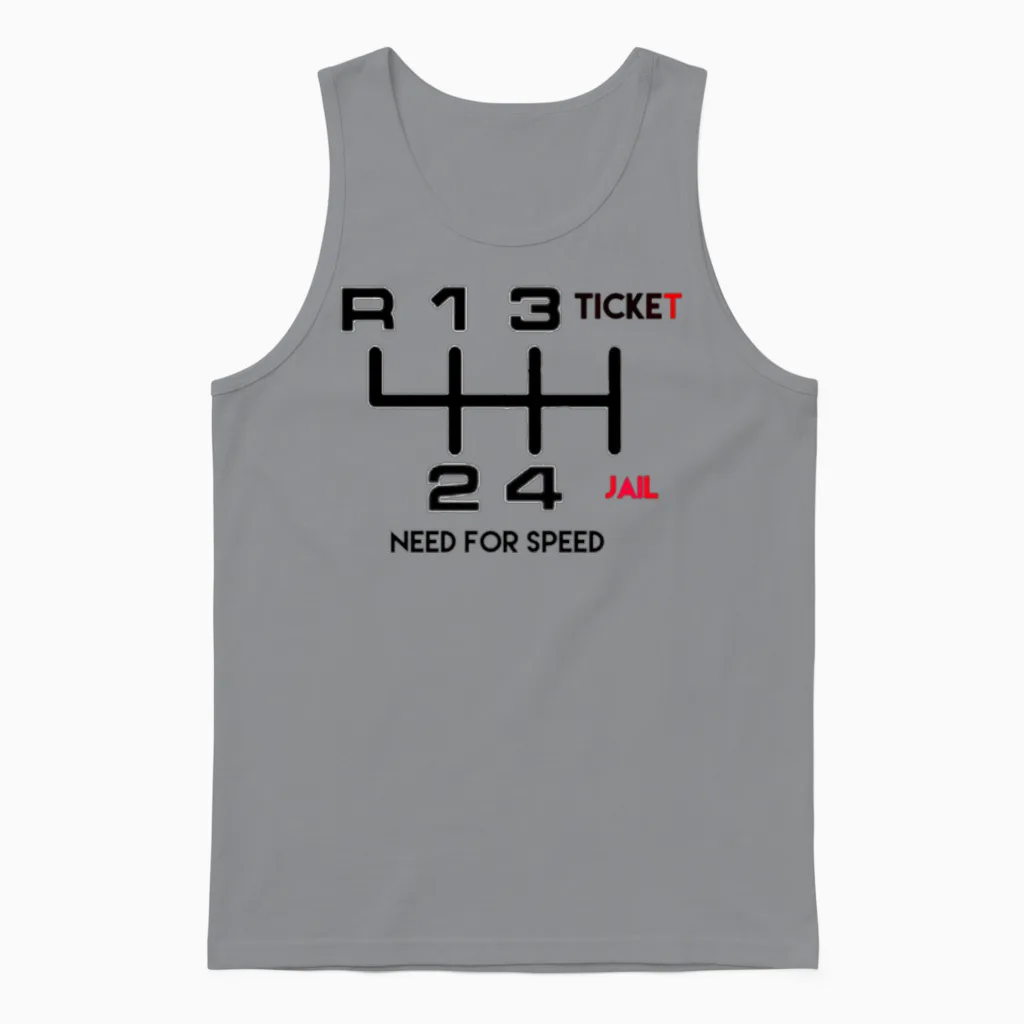 Funny Unisex Tank Top in Sport Grey