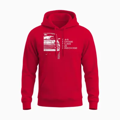 Lada Niva 4x4 Offroad Off-Road Russia East Ussr T-Shirt, Black Unisex Hoodie - Red